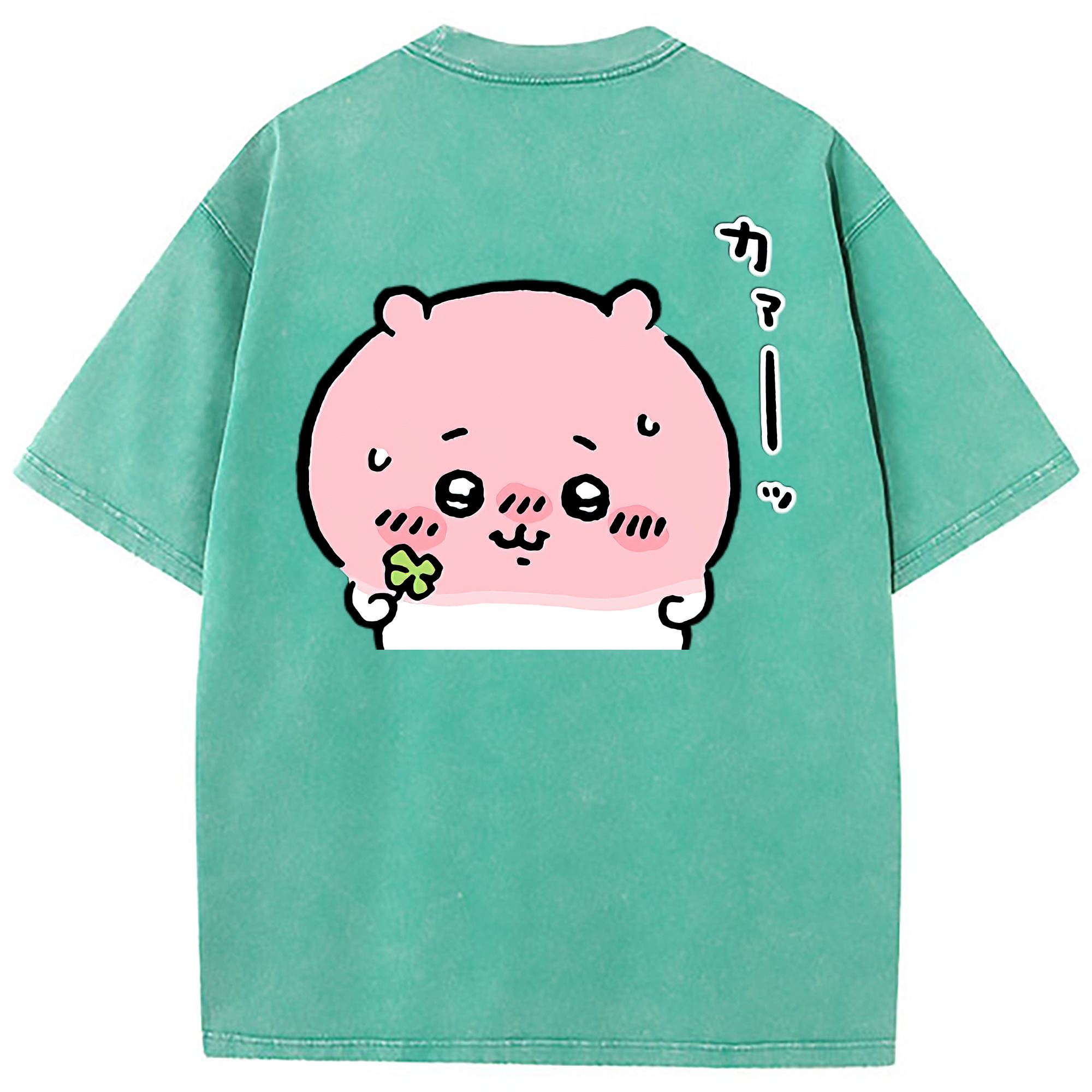 （画像用） ちいかわ ちいかわ Chii-kawa chiikawa 綿100% ヴィンテージ風 半袖Tシャツ（背面プリント）